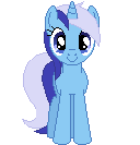 Size: 128x133 | Tagged: safe, artist:onil innarin, derpibooru original, character:minuette, species:pony, c:, female, looking at you, mare, pixel art