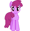 Size: 128x133 | Tagged: safe, artist:onil innarin, derpibooru original, character:berry punch, character:berryshine, species:pony, c:, female, looking at you, mare, pixel art, solo
