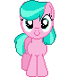 Size: 84x86 | Tagged: safe, artist:onil innarin, derpibooru original, character:aquamarine, c:, cute, female, filly, looking at you, pixel art, simple background, solo, transparent background