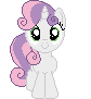 Size: 84x91 | Tagged: safe, artist:onil innarin, derpibooru original, character:sweetie belle, animated, c:, cute, diasweetes, female, filly, looking at you, pixel art, simple background, solo, transparent background