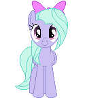 Size: 128x143 | Tagged: safe, artist:onil innarin, derpibooru original, character:flitter, species:pony, animated, blinking, c:, cute, female, looking at you, mare, pixel art, simple background, solo, transparent background