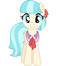 Size: 128x133 | Tagged: safe, artist:onil innarin, derpibooru original, character:coco pommel, species:pony, animated, blinking, c:, cocobetes, cute, female, looking at you, mare, pixel art, simple background, solo, transparent background