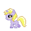 Size: 100x102 | Tagged: safe, artist:anonycat, character:dinky hooves, desktop ponies, animated, female, simple background, solo, sprite, transparent, transparent background