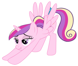 Size: 3500x2968 | Tagged: source needed, safe, artist:hazama, artist:luckysmores, character:princess cadance, species:alicorn, species:pony, face down ass up, female, high res, iwtcird, meme, scrunchy face, simple background, solo, stretching, teen princess cadance, transparent background, younger