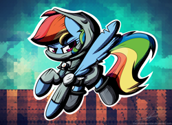 Size: 2200x1600 | Tagged: safe, artist:therandomjoyrider, character:rainbow dash, episode:dungeons & discords, clothing, female, rainbow rogue, rogue, roleplaying, signature, solo