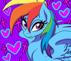 Size: 3500x3000 | Tagged: safe, artist:katkathasahathat, character:rainbow dash, cross, female, heart, solo