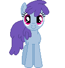 Size: 128x133 | Tagged: safe, artist:onil innarin, derpibooru original, species:pony, animated, background pony, bitta blues, blinking, c:, female, gif, looking at you, mare, pixel art, simple background, solo, transparent background
