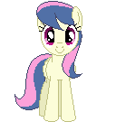 Size: 128x135 | Tagged: safe, artist:onil innarin, derpibooru original, species:pony, bons away, c:, female, looking at you, mare, pixel art, simple background, solo, transparent background