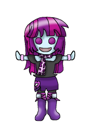 Size: 418x576 | Tagged: safe, artist:pokecure123, character:mystery mint, my little pony:equestria girls, background human, female, precure, puppet, solo