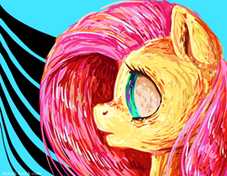 Size: 900x700 | Tagged: safe, artist:dotoriii, character:fluttershy, species:pegasus, species:pony, abstract, bust, female, mare, portrait, solo