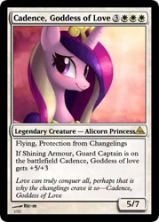 Size: 375x523 | Tagged: safe, artist:magicbronie24, artist:ric-m, edit, character:princess cadance, card, ccg, female, magic the gathering, solo, trading card, trading card edit
