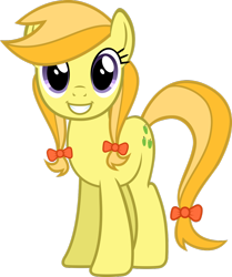 Size: 1024x1223 | Tagged: safe, artist:daringdashie, character:jonagold, apple family member, looking at you, orange wafer, simple background, transparent background, vector