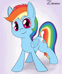 Size: 1561x1857 | Tagged: safe, artist:zaponator, character:rainbow dash, species:pegasus, species:pony, cute, female, solo