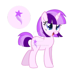 Size: 1280x1219 | Tagged: safe, artist:darkynez, oc, oc only, parent:starlight glimmer, parent:twilight sparkle, parents:twistarlight, species:pony, species:unicorn, magical lesbian spawn, offspring, solo, watermark
