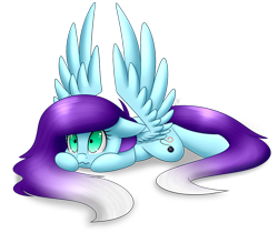 Size: 1024x862 | Tagged: safe, artist:whitehershey, oc, oc only, species:pegasus, species:pony, female, mare, prone, simple background, solo, transparent background