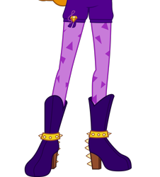 Size: 3945x4370 | Tagged: safe, artist:teentitansfan201, edit, character:adagio dazzle, equestria girls:rainbow rocks, g4, my little pony: equestria girls, my little pony:equestria girls, absurd resolution, boots, clothing, cropped, female, high heel boots, leg focus, simple background, solo, spikes, transparent background, vector, vector edit
