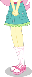 Size: 1618x3854 | Tagged: safe, artist:teentitansfan201, edit, character:fluttershy, equestria girls:legend of everfree, g4, my little pony: equestria girls, my little pony:equestria girls, clothing, female, hands together, leg focus, legs, pictures of legs, shoes, shorts, simple background, skirt, socks, solo, transparent background, vector, vector edit