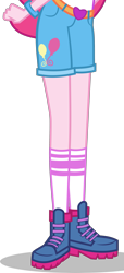 Size: 1661x3633 | Tagged: safe, artist:teentitansfan201, edit, character:pinkie pie, equestria girls:legend of everfree, g4, my little pony: equestria girls, my little pony:equestria girls, boots, bracelet, clothing, female, jewelry, leg focus, legs, pictures of legs, shorts, simple background, socks, solo, transparent background, vector, vector edit