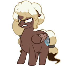 Size: 7000x7000 | Tagged: safe, artist:worstsousaphonehorse, oc, oc only, oc:sweeter mocha, species:pegasus, species:pony, absurd resolution, angry, belly, chubby, cutie mark, fat, female, freckles, simple background, solo, story in the source, transparent background, vector, weight gain