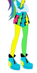 Size: 3000x5907 | Tagged: safe, artist:teentitansfan201, edit, character:rainbow dash, equestria girls:rainbow rocks, g4, my little pony: equestria girls, my little pony:equestria girls, absurd resolution, clothing, cropped, female, high heels, leg focus, legs, pictures of legs, shoes, simple background, solo, transparent background, vector, vector edit, welcome to the show