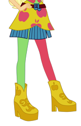 Size: 3000x4673 | Tagged: safe, artist:teentitansfan201, edit, character:applejack, equestria girls:rainbow rocks, g4, my little pony: equestria girls, my little pony:equestria girls, absurd resolution, boots, cropped, female, high heels, leg focus, legs, pictures of legs, simple background, solo, transparent background, vector, vector edit, welcome to the show
