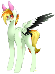 Size: 1493x1989 | Tagged: safe, artist:alithecat1989, oc, oc only, species:pegasus, species:pony, colored wings, multicolored wings, one wing out, simple background, solo, transparent background