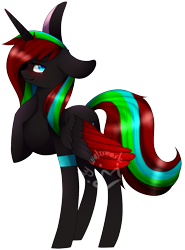 Size: 1225x1654 | Tagged: safe, artist:alithecat1989, oc, oc only, oc:nova, species:alicorn, species:pony, colored wings, female, mare, multicolored wings, simple background, solo, transparent background