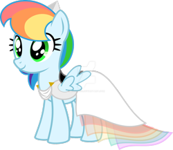 Size: 1600x1389 | Tagged: safe, artist:nstone53, oc, oc only, oc:prism, parent:rainbow dash, parent:soarin', parents:soarindash, species:pegasus, species:pony, fanfic:daughter of discord, clothing, dress, female, gala dress, mare, offspring, simple background, solo, transparent background, watermark