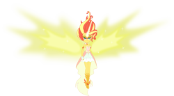 Size: 5686x3143 | Tagged: safe, artist:nstone53, character:daydream shimmer, character:sunset shimmer, equestria girls:friendship games, g4, my little pony: equestria girls, my little pony:equestria girls, absurd resolution, artificial wings, augmented, clothing, daydream shimmer, dress, face paint, female, floating, magic, magic wings, simple background, solo, transparent background, vector, wings