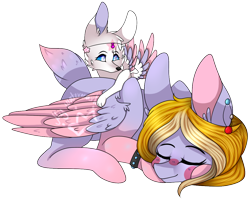 Size: 1120x904 | Tagged: safe, artist:alithecat1989, oc, oc only, oc:dixie aireon, species:pegasus, species:pony, colored wings, female, mare, multicolored wings, original species, prone, simple background, sleeping, transparent background