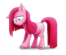 Size: 1517x1287 | Tagged: safe, artist:ikarooz, character:pinkamena diane pie, character:pinkie pie, species:earth pony, species:pony, female, mare, simple background, smiling, solo