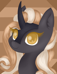 Size: 2250x2900 | Tagged: safe, artist:blocksy-art, oc, oc only, oc:romillia, species:kirin, species:pony, bust, curved horn, female, high res, portrait, solo