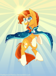 Size: 3608x4856 | Tagged: safe, artist:thenornonthego, character:sunburst, species:pony, species:unicorn, episode:the crystalling, g4, my little pony: friendship is magic, crepuscular rays, glowing horn, magic, male, solo, stallion, unshorn fetlocks