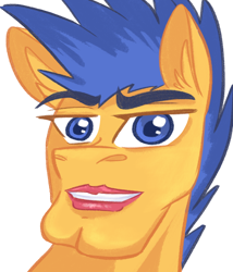Size: 800x935 | Tagged: safe, artist:crowneprince, character:flash sentry, species:pony, abomination, anthology, chad, male, not salmon, ponies the anthology vi, simple background, solo, transparent background, wat