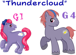 Size: 1280x920 | Tagged: safe, artist:ludiculouspegasus, species:earth pony, species:pony, g1, g1 to g4, generation leap, male, simple background, solo, stallion, thundercloud (g1), transparent background, vector