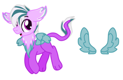 Size: 1370x892 | Tagged: safe, artist:casanova-mew, oc, oc only, oc:gait breeze, parent:gabby, parent:scootaloo, parents:gabbyloo, species:hippogriff, interspecies offspring, magical lesbian spawn, male, offspring, reference sheet, solo