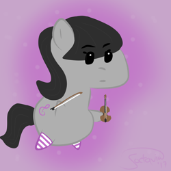 Size: 2500x2500 | Tagged: safe, artist:soctavia, character:octavia melody, species:earth pony, species:pony, bow (instrument), cello, chibi, clothing, cute, female, mare, missing accessory, musical instrument, socks