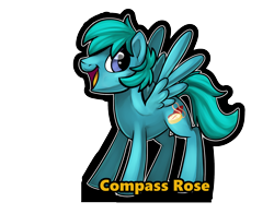 Size: 2100x1650 | Tagged: safe, artist:sciggles, oc, oc only, oc:compass rose, species:pegasus, species:pony, badge, commission, male, simple background, solo, stallion, transparent background
