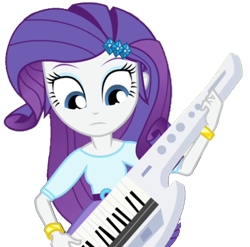 Size: 420x415 | Tagged: safe, artist:thebar, character:rarity, episode:player piano, equestria girls:rainbow rocks, g4, my little pony: equestria girls, my little pony:equestria girls, female, keytar, musical instrument, simple background, solo, transparent background
