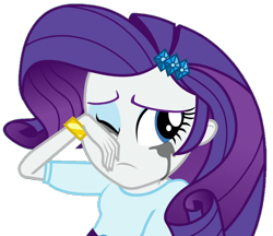 Size: 724x626 | Tagged: safe, artist:thebar, character:rarity, equestria girls:dance magic, g4, my little pony: equestria girls, my little pony:equestria girls, spoiler:eqg specials, bracelet, crying, female, gem, jewelry, one eye closed, sad, simple background, solo, transparent background, wip