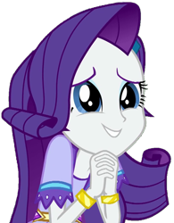 Size: 536x686 | Tagged: safe, artist:thebar, character:rarity, equestria girls:legend of everfree, g4, my little pony: equestria girls, my little pony:equestria girls, bracelet, cute, female, jewelry, please, raribetes, simple background, smiling, solo, transparent background