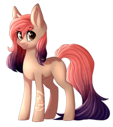 Size: 1331x1496 | Tagged: safe, artist:dusty-onyx, oc, oc only, oc:lumi, species:earth pony, species:pony, brown eyes, female, looking at you, missing cutie mark, pale coat, pink mane, simple background, solo, transparent background