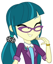 Size: 893x1077 | Tagged: safe, artist:thebar, character:juniper montage, equestria girls:movie magic, g4, my little pony: equestria girls, my little pony:equestria girls, spoiler:eqg specials, ^^, bracelet, cute, eyes closed, female, glasses, grin, happy, jewelry, junibetes, simple background, smiling, solo, transparent background