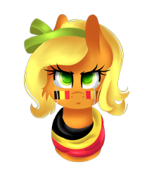 Size: 2800x3200 | Tagged: safe, artist:blocksy-art, species:pony, nation ponies, belgium, bust, clothing, crying, female, high res, mare, ponified, portrait, scarf, simple background, solo, transparent background