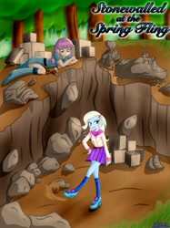 Size: 765x1024 | Tagged: safe, artist:jabbie64, character:maud pie, character:trixie, my little pony:equestria girls, fanfic, fanfic art