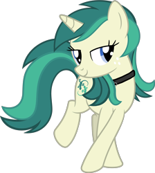 Size: 4500x5028 | Tagged: safe, artist:tyamat, artist:vaderpl, edit, oc, oc only, oc:spring starflower, species:pony, species:unicorn, absurd resolution, choker, cute, female, freckles, lidded eyes, male to female, recolor, simple background, smiling, trans female, transgender, transparent background, vector