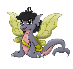 Size: 1272x1200 | Tagged: safe, artist:pokecure123, oc, oc only, oc:pokecure123, species:dragon, 2018 community collab, derpibooru community collaboration, fairy, male, simple background, solo, transparent background