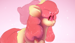 Size: 1280x731 | Tagged: safe, artist:sverre93, character:apple bloom, species:earth pony, species:pony, apple bloom's bow, bow, female, filly, fluffy, hair bow, solo, watermark