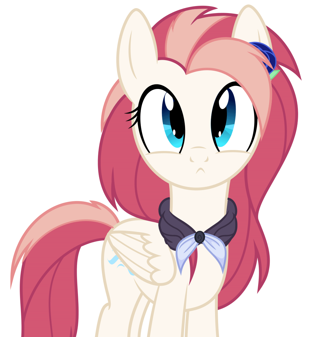 Size: 1022x1110 | Tagged: safe, artist:aureai, oc, oc only, oc:aureai, species:pegasus, species:pony, .svg available, :<, animated, aureai is trying to murder us, blinking, clothing, cute, cutie mark, ear twitch, eye shimmer, featured on derpibooru, female, floppy ears, flower, flower in hair, gif, looking at you, mare, ocbetes, shy, simple background, solo, transparent background, vector, wing twitch
