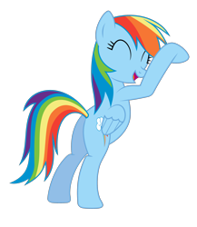 Size: 2340x2690 | Tagged: safe, artist:m.w., character:rainbow dash, species:pegasus, species:pony, episode:fall weather friends, g4, my little pony: friendship is magic, bipedal, eyes closed, female, mare, plot, simple background, solo, standing up, trace, transparent background, vector